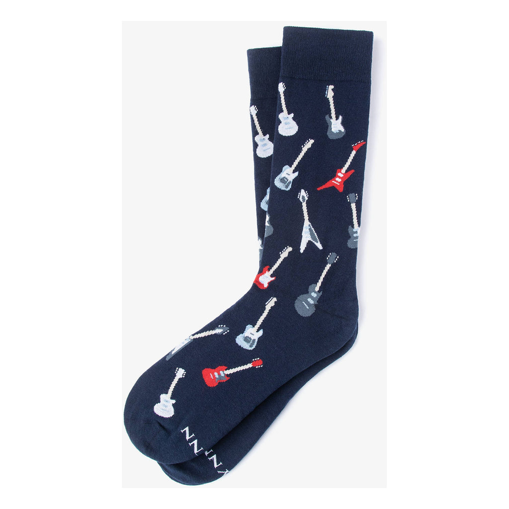 Born to Shred -Electric Guitar Carded Cotton Sock: Navy