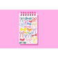 Taylor Elliott Designs - Small Spiral Top Notebook - Colorful Bows - 200 Pages