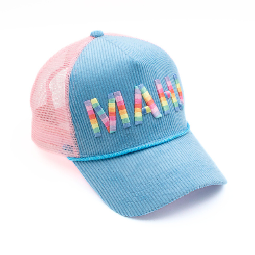My Fair Mahjong - MAHJONG HAT | Corduroy Trucker | MAHJ: Pink