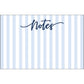 Cabana Stripe "Notes" Slab Notepad | Blue