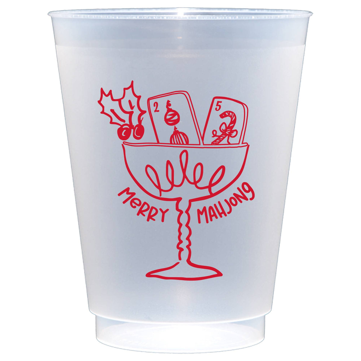 Merry Mahjong Frosted Cup