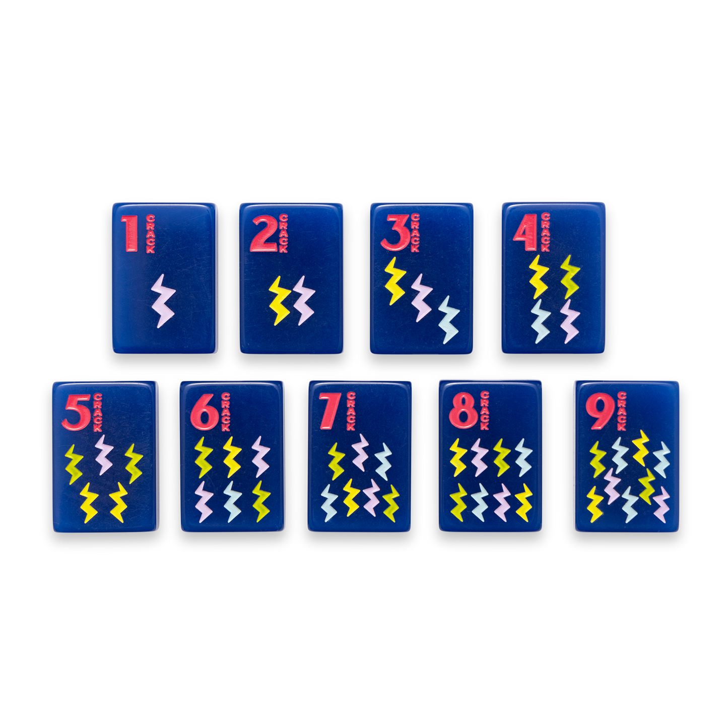 Amahj Line - Signature Engraved Tile Set- Navy