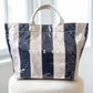 Nash Grey - Navy and Beige Striped TOTE BAG
