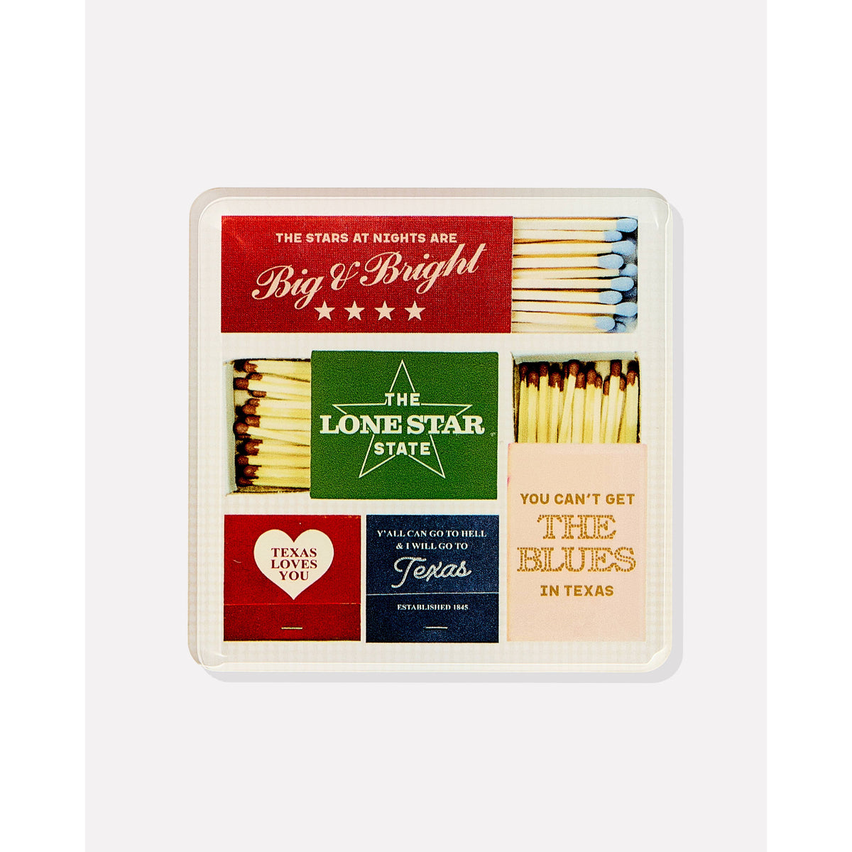 Texas Matchbook Coaster Set