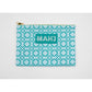 My Fair Mahjong - Premium Mahjong Card & Accessory Bag: Geometric- Green