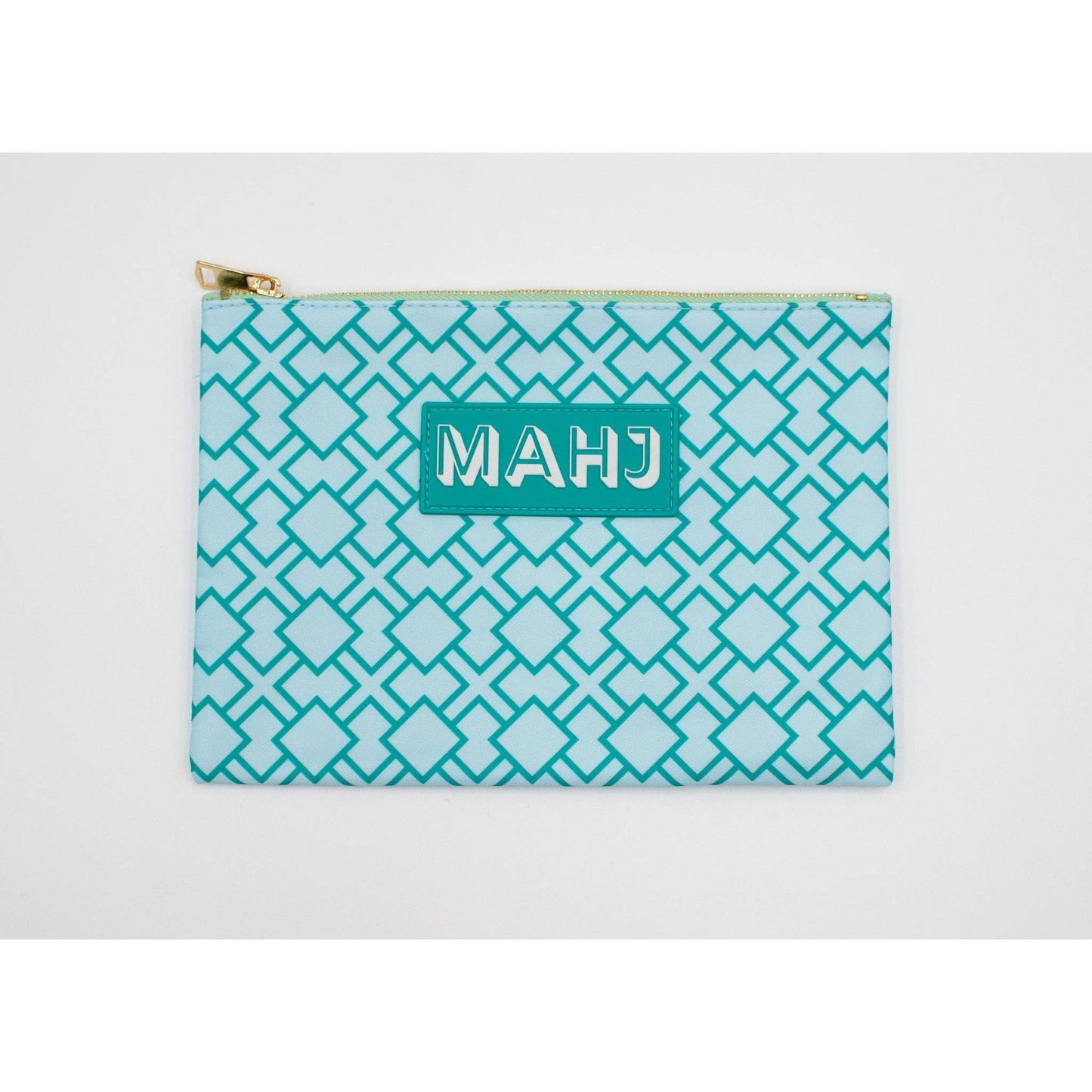 My Fair Mahjong - Premium Mahjong Card & Accessory Bag: Geometric- Green