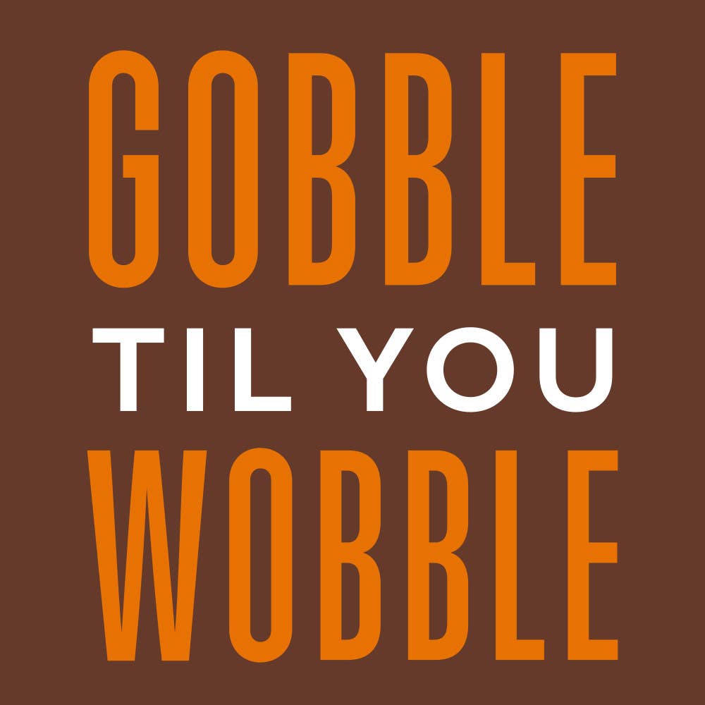 Gobble Til You Wobble | Thanksgiving Cocktail Napkins