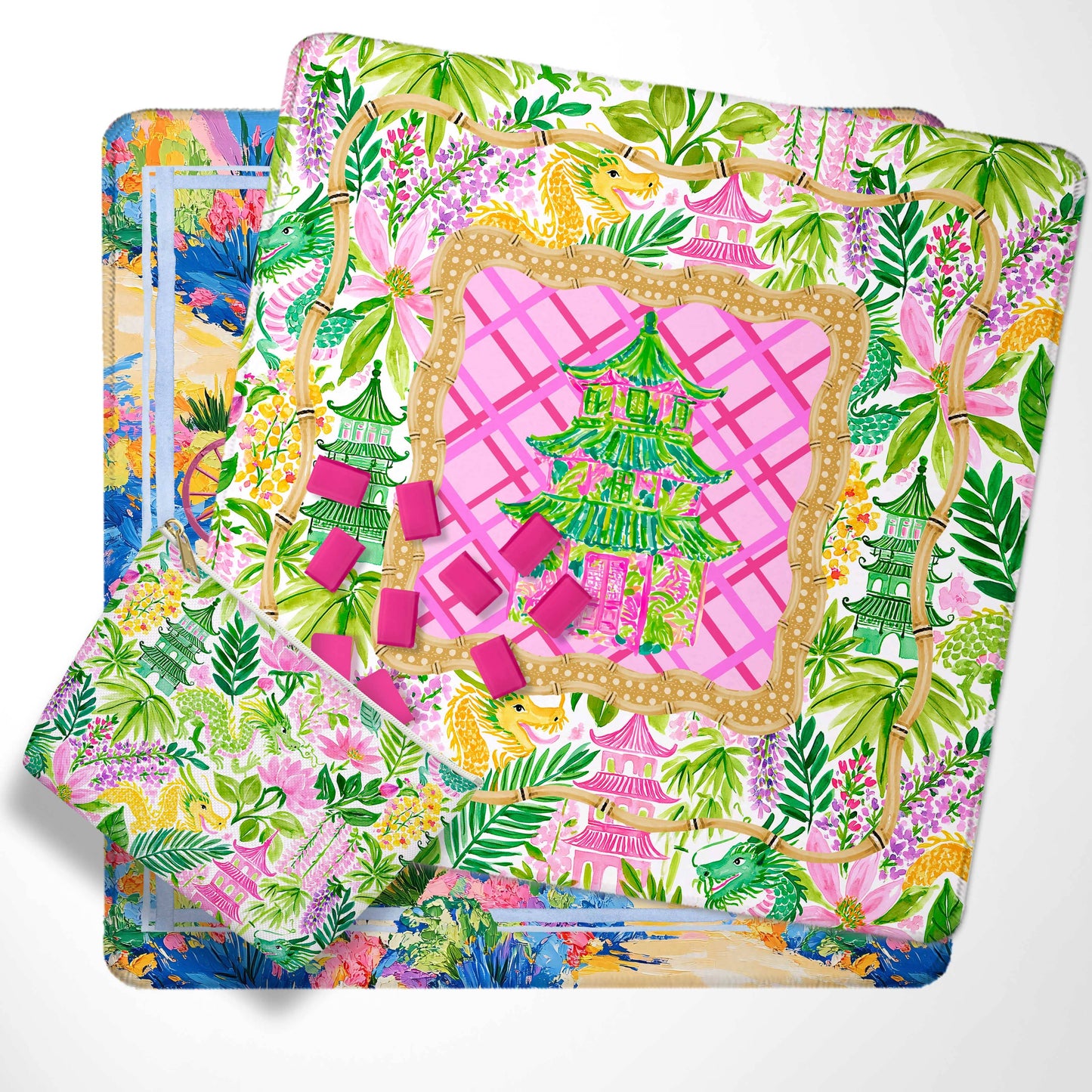 Boutique Monogram - Mahjong Mat:   Winnie / Neoprene with bag