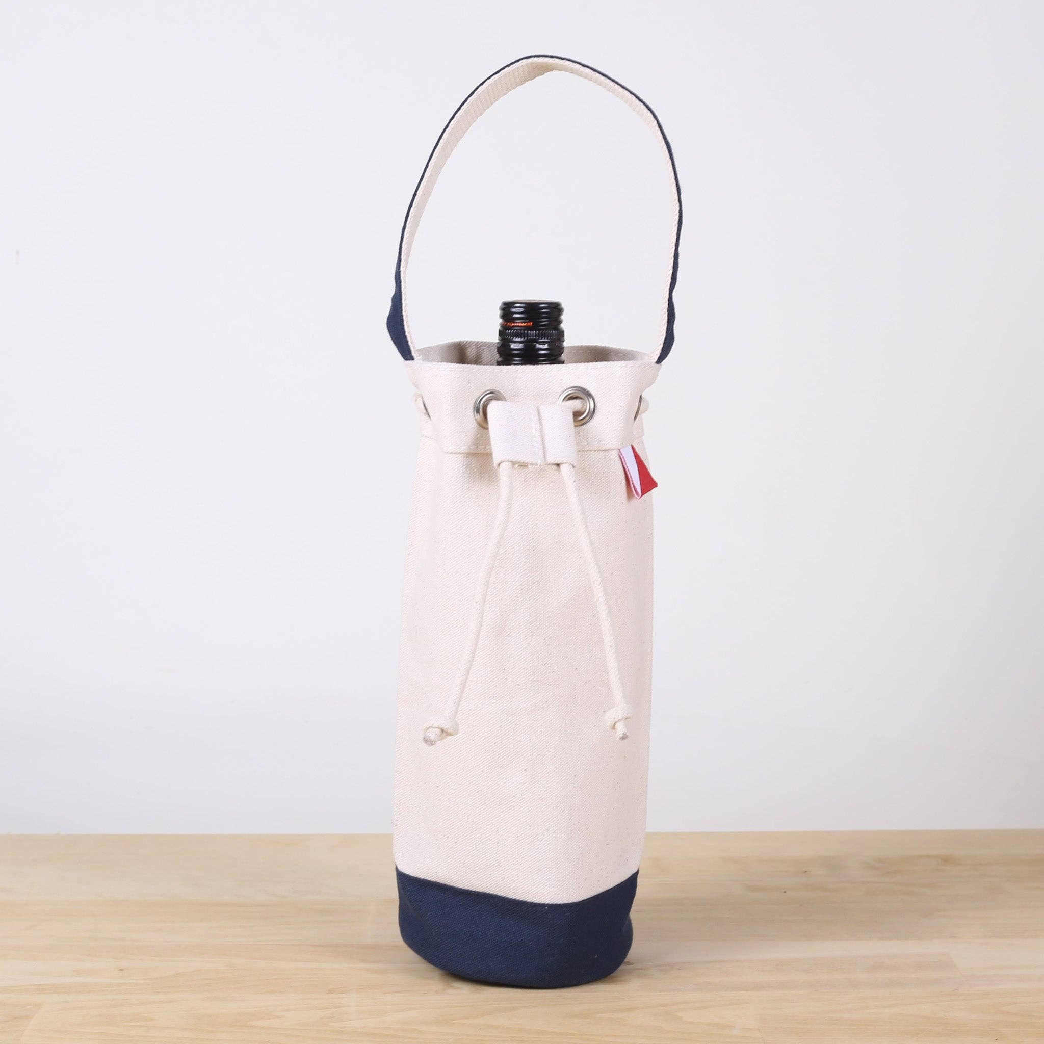 ShoreBags - Single Bottle Wine Champagne Bag: Navy