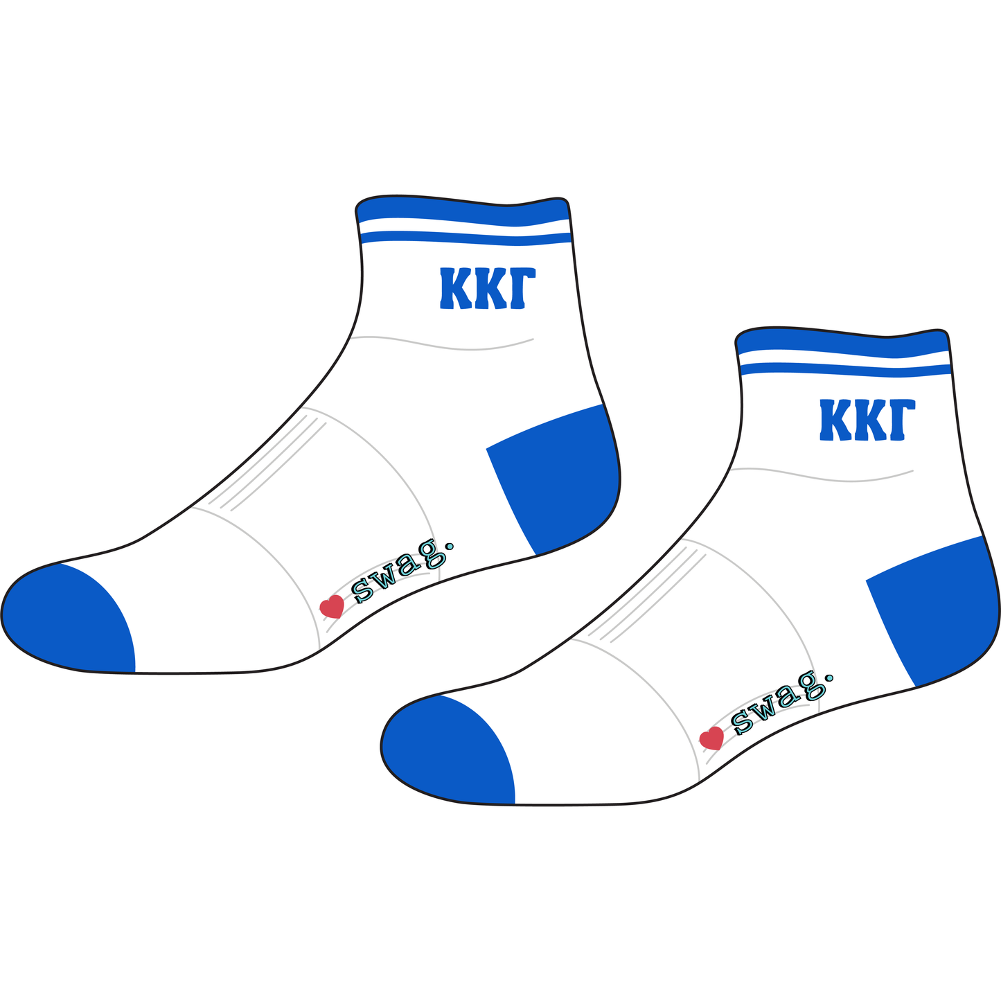 Kappa Kappa Gamma Quarter Sock