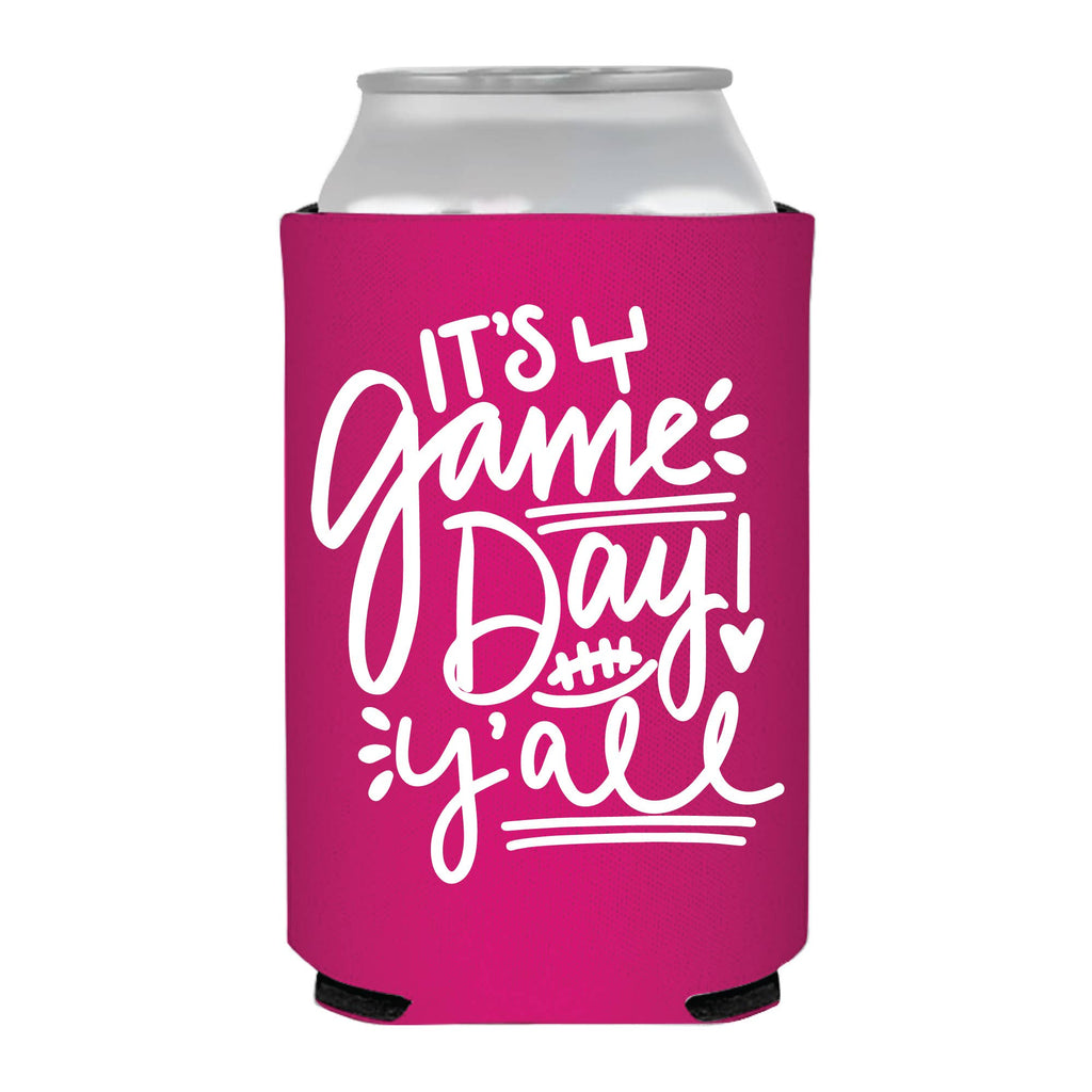 It's Game Day Y'all Pink Can Cooler- Sports