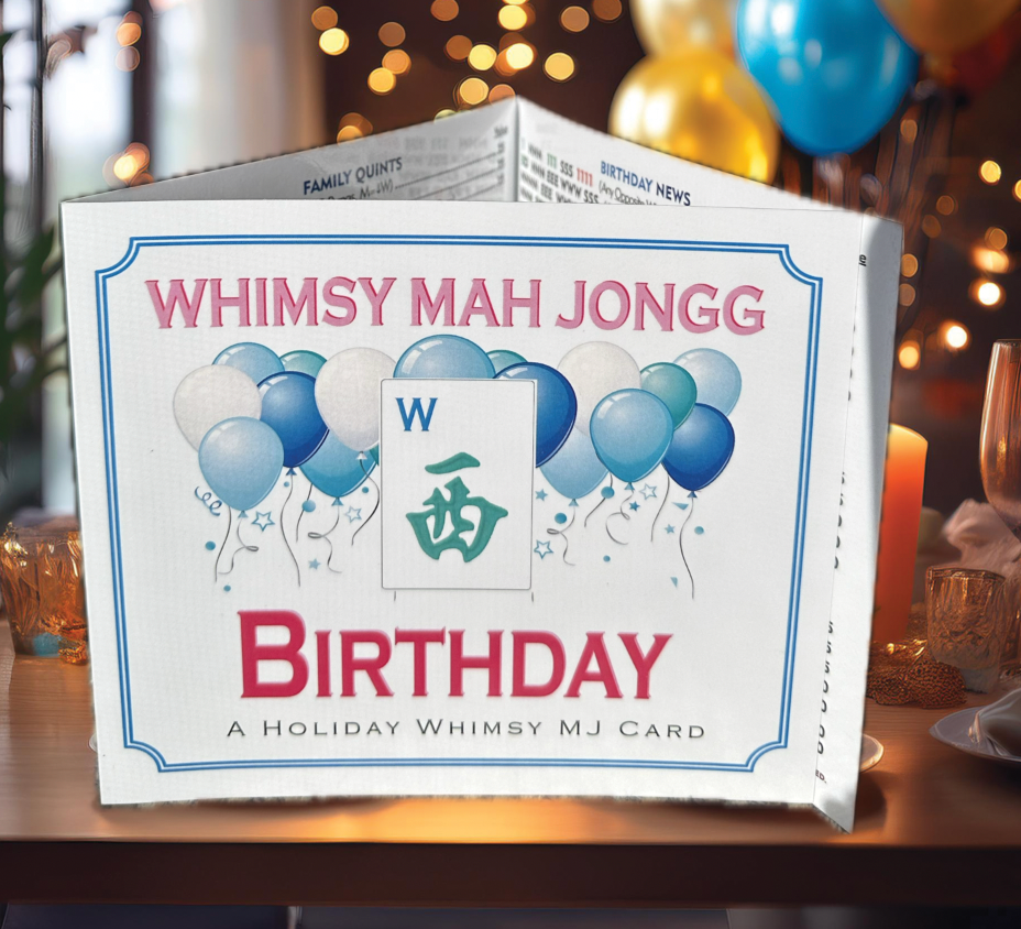 Whimsy Mah Jongg - BIRTHDAY Theme Mahjong Card