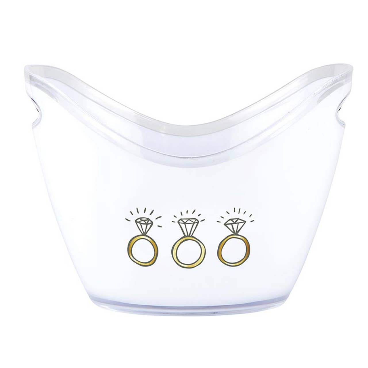 Slant Collections by Creative Brands - Acrylic Beverage Bucket - Rings: Acrylic / 10.8" x 8" x 8" Dia