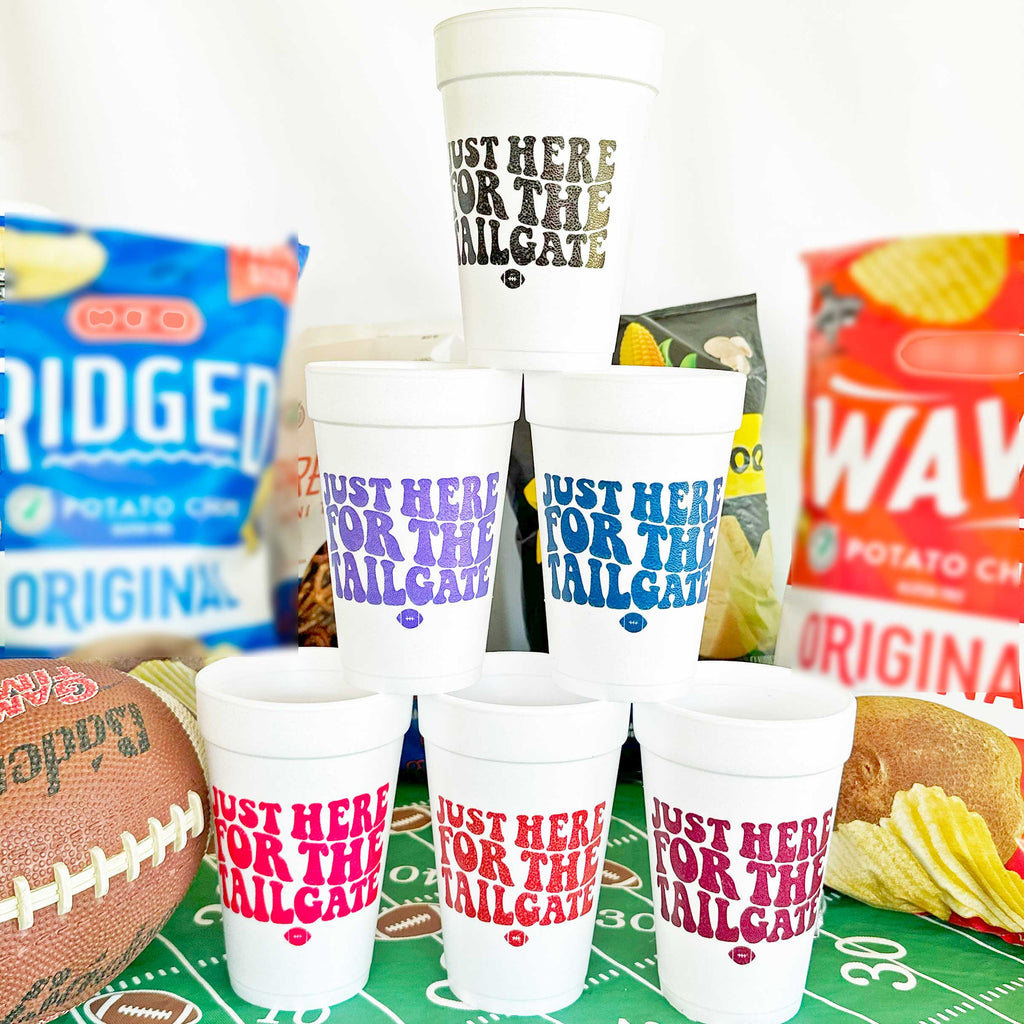 Tailgate Foam Cup 10 Ct {Just Here For Tailgate-Orange}