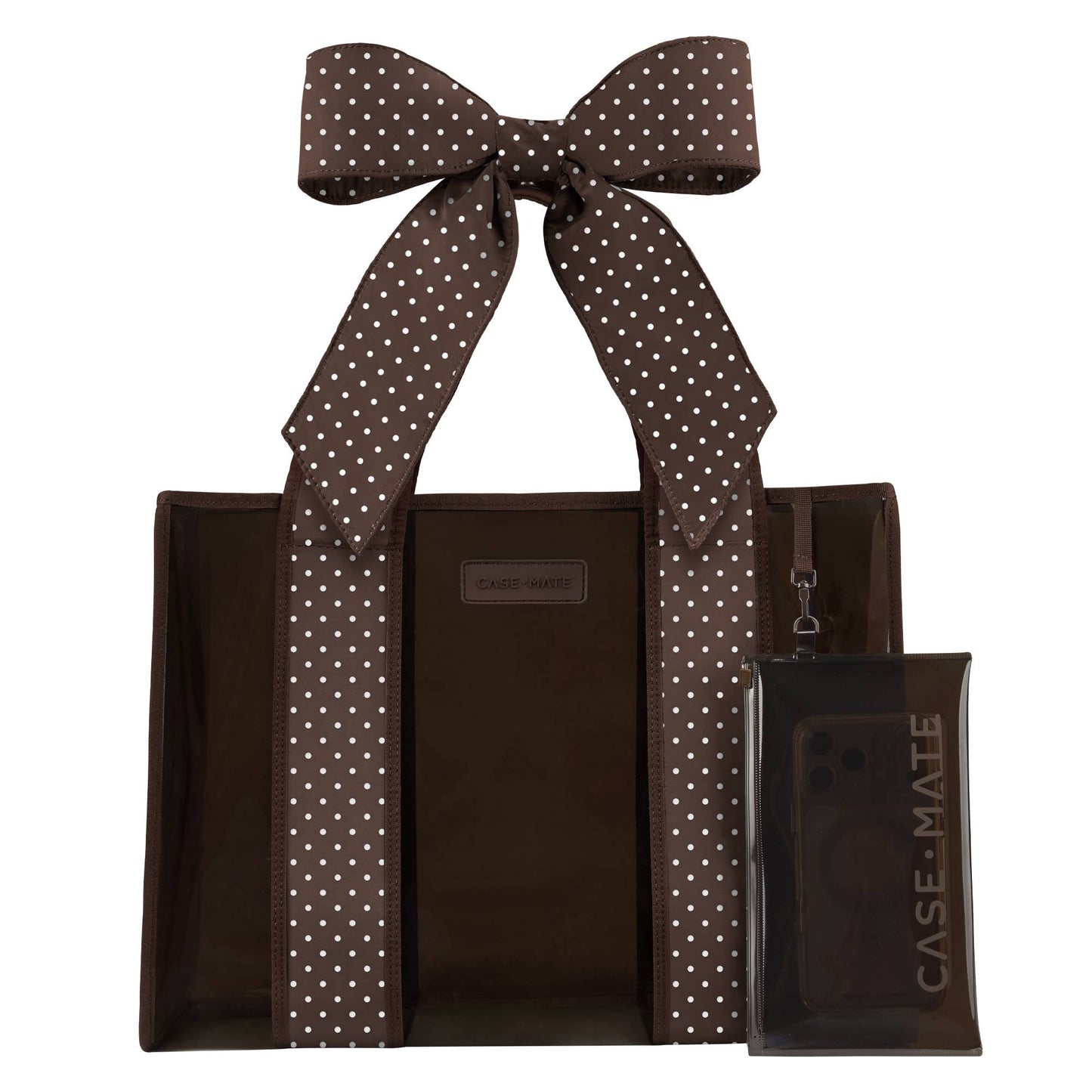 Espresso Polka Dot Bow Jelly Tote Bag - Case-Mate