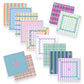 Peace Love Mahjong - Mahjong Mats - Plaid & Stripes: Whimsy Plaid - Seaside Spritz