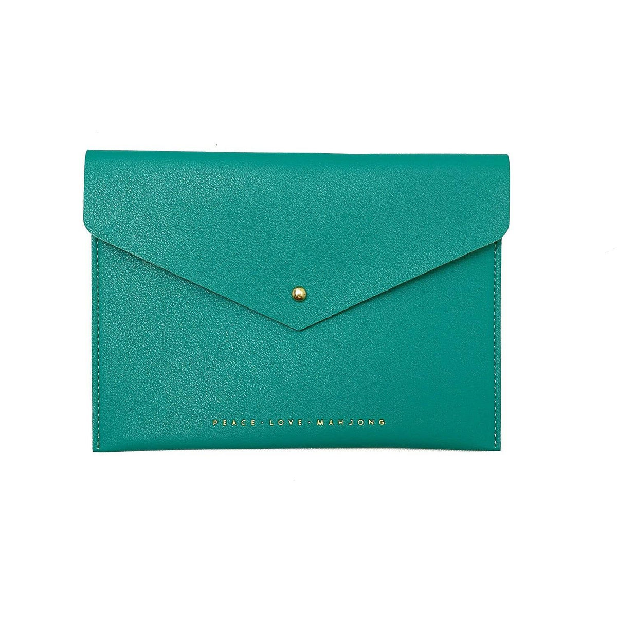 Peace Love Mahjong - Card Clutch: Magenta - Large Size