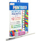 Paintology Acrylic Paints + 2 Brushes - Classic Colors