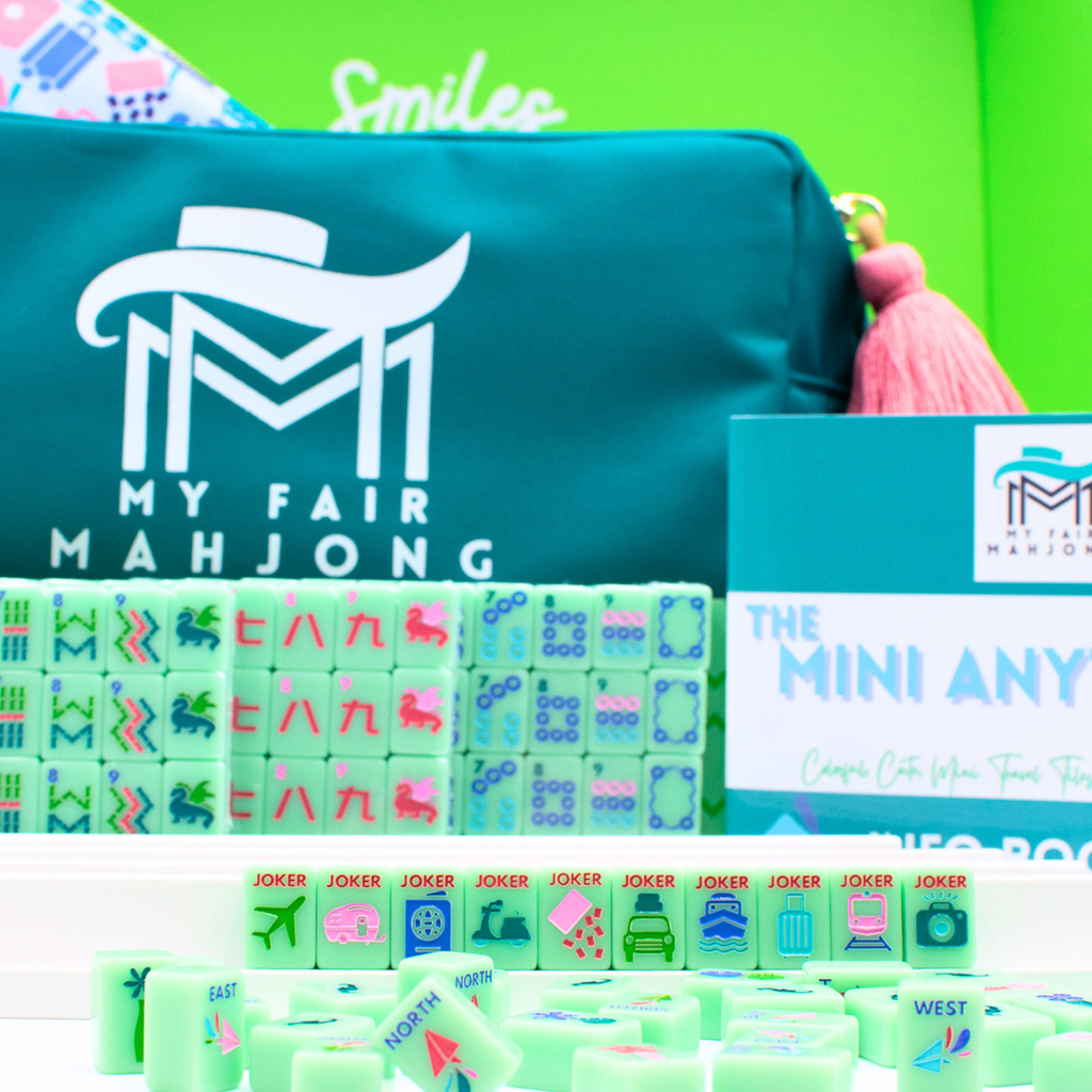 LIMITED TIME SALE - My Fair Mahjong - MINI TRAVEL MAHJONG  |  Mini Anywhere Series  |  Green