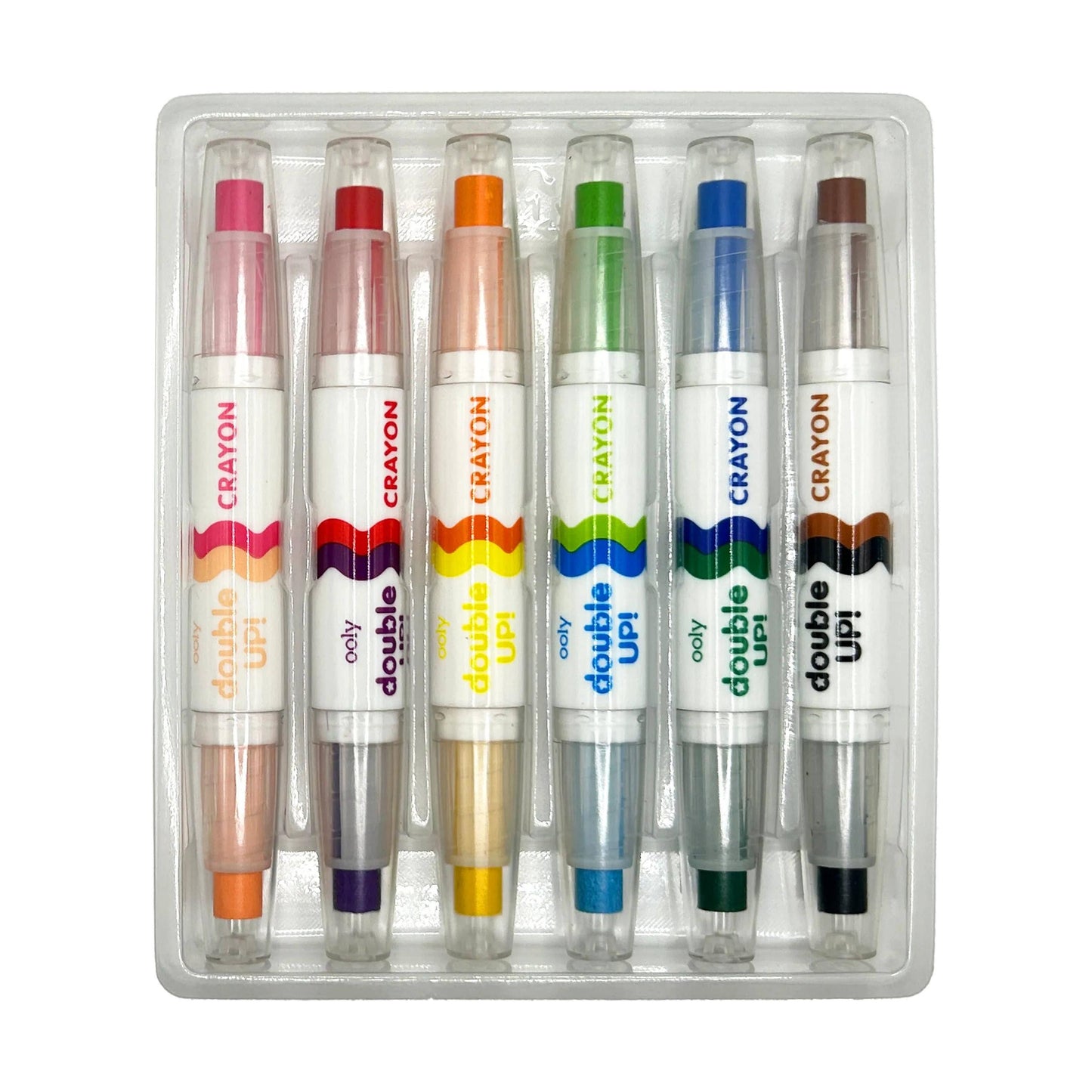 Double Up! Double-Ended Crayons (Set of 6 / 12 Colors)