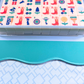 My Fair Mahjong - Blue Center- Green Scallop Mahjong Mat