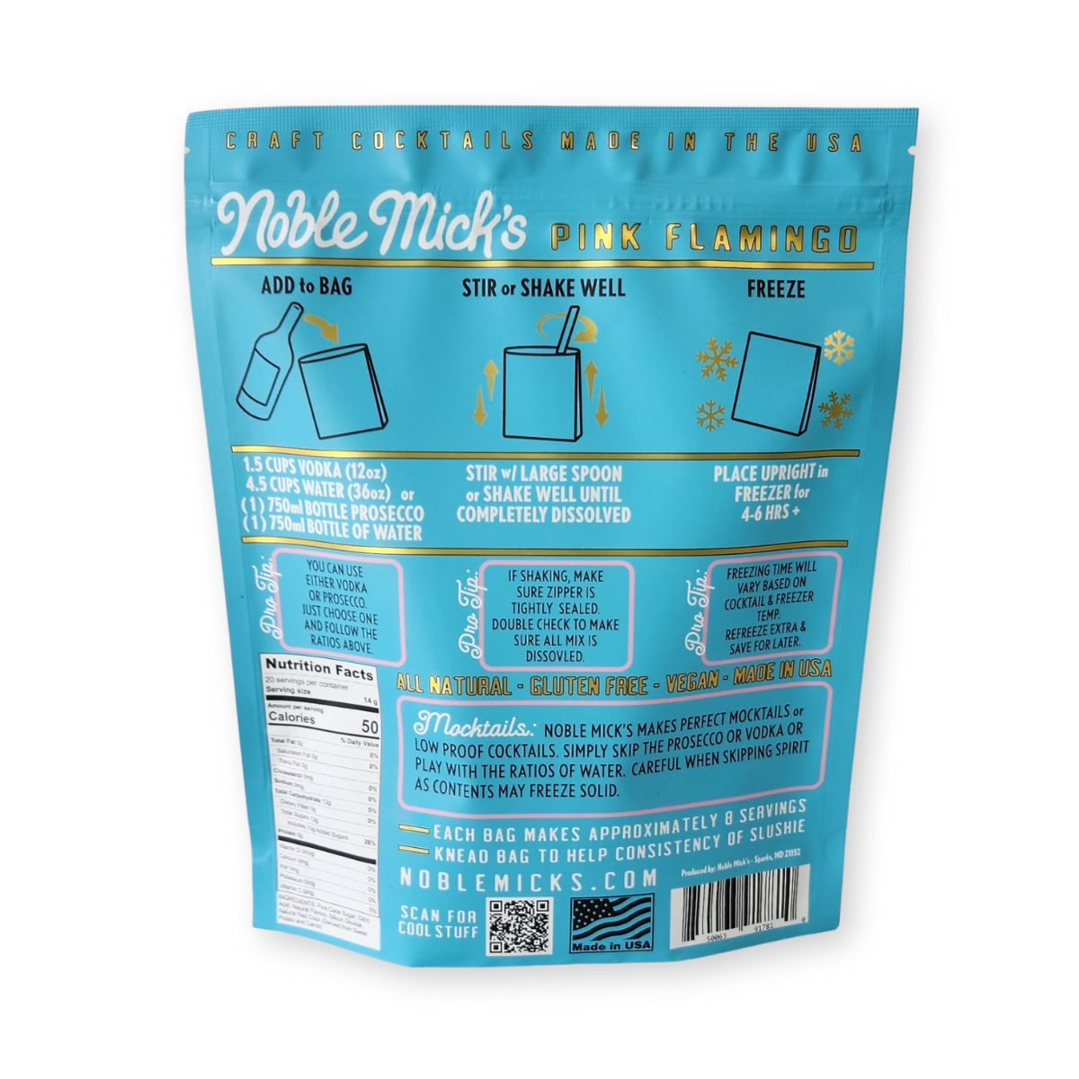 Noble Mick's - Craft Beverage Company - Pink Flamingo Frozen Cocktail