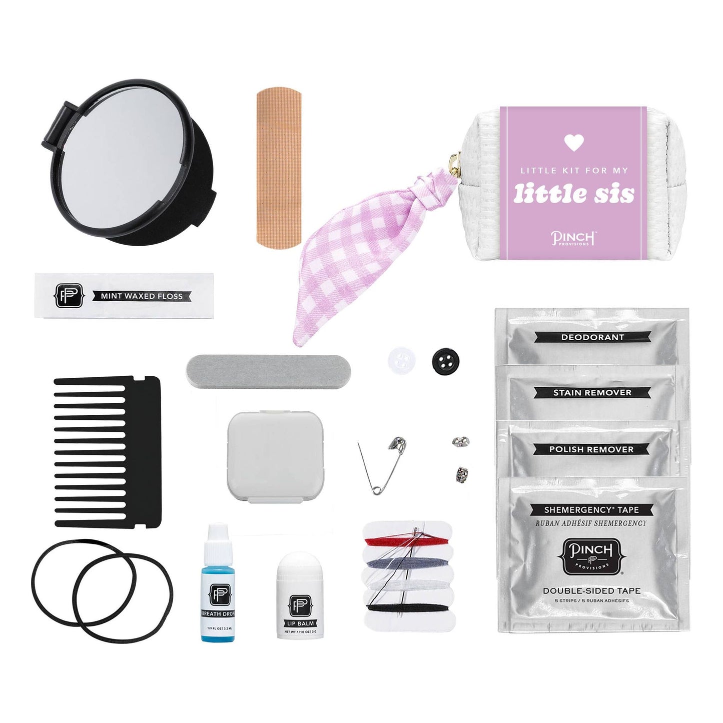 Sorority Little Sis Minimergency Kit: Purple Gingham