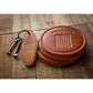 Fort Worth Texas American Flag Leather Coaster
