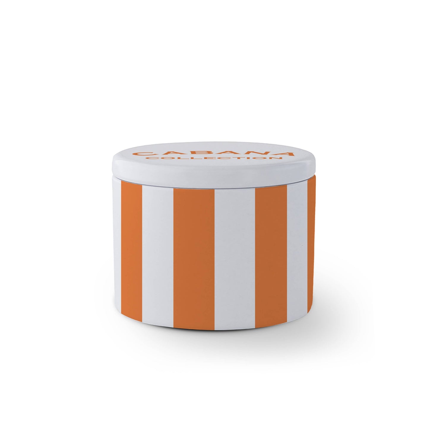Cabana Orange & White Stripe Travel Candle