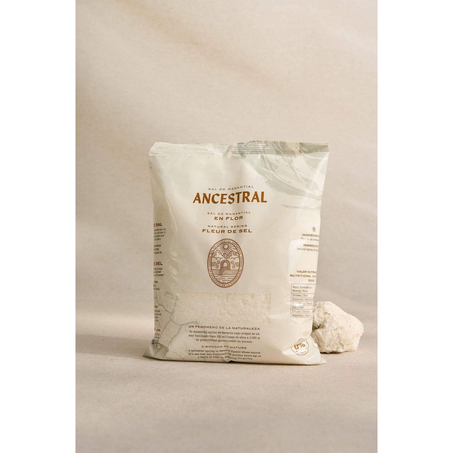 Ancestral Spring Salt - Fleur de Sel - Natural Spring Salt: 6 oz (180g)