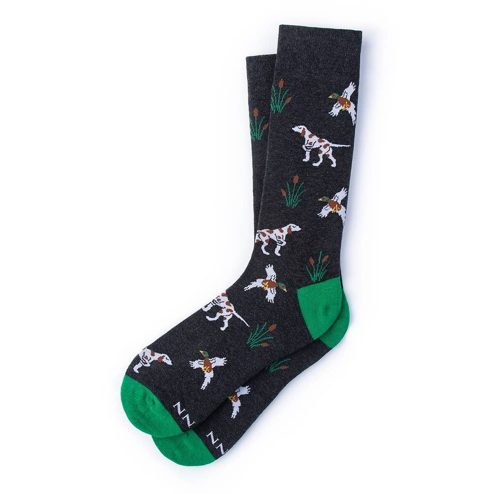Point The Way Sock | Charcoal Carded Cotton