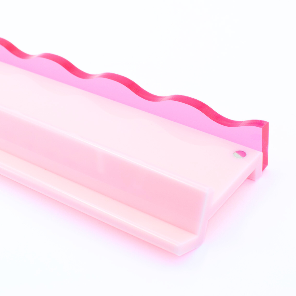 My Fair Mahjong - MAHJONG RACK PUSHER ADD ON-MAGNETIC | Premium Acrylic Set(4): Solid-Wavy-Magenta