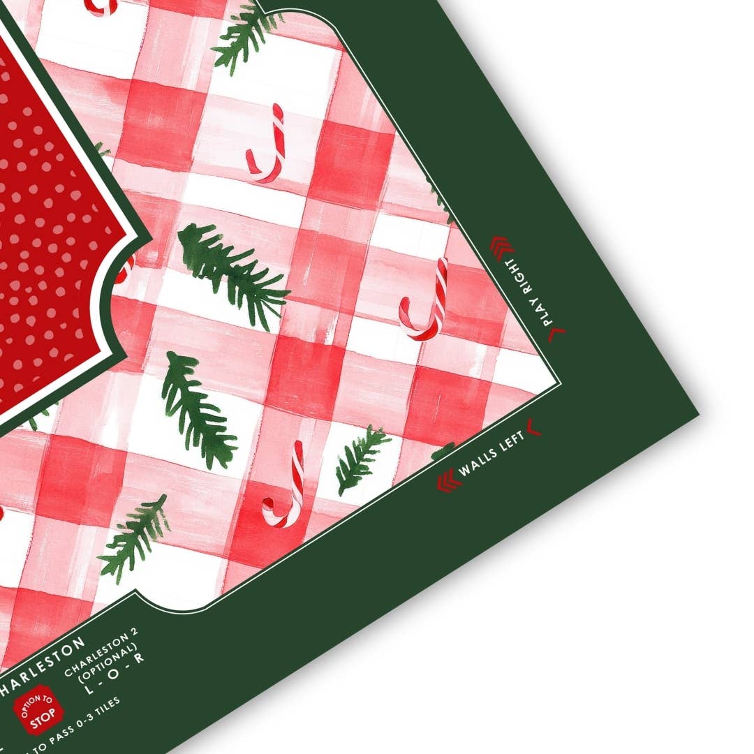 Anders Ruff Design Co. - NEOPRENE Candy Cane Lane Holiday Mahjong Mat | Christmas