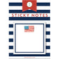 WH Hostess Social Stationery - American Flag Single Sticky Notes