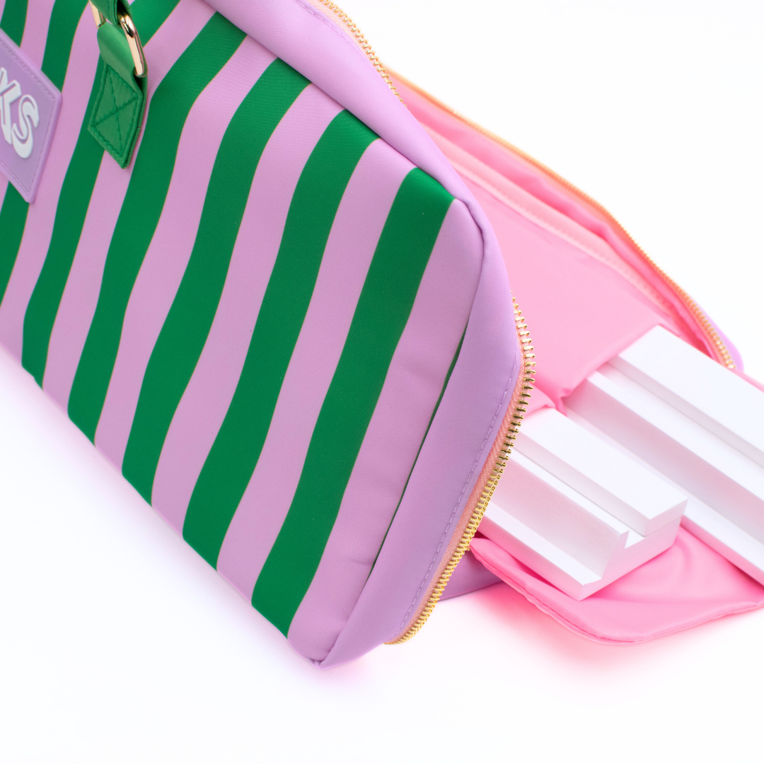 My Fair Mahjong - Mahjong Rack Bag  |  Fits 20" Racks + Folded Mat : Geometric- Green Rack Bag