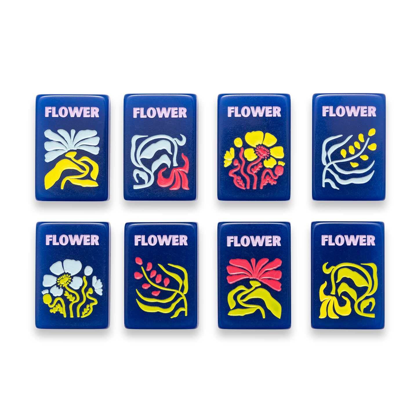 Amahj Line - Signature Engraved Tile Set- Navy