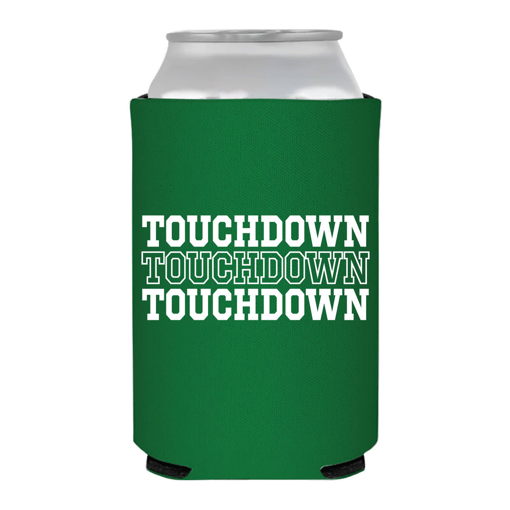 Touchdown Repeating Green Can Cooler - Sports