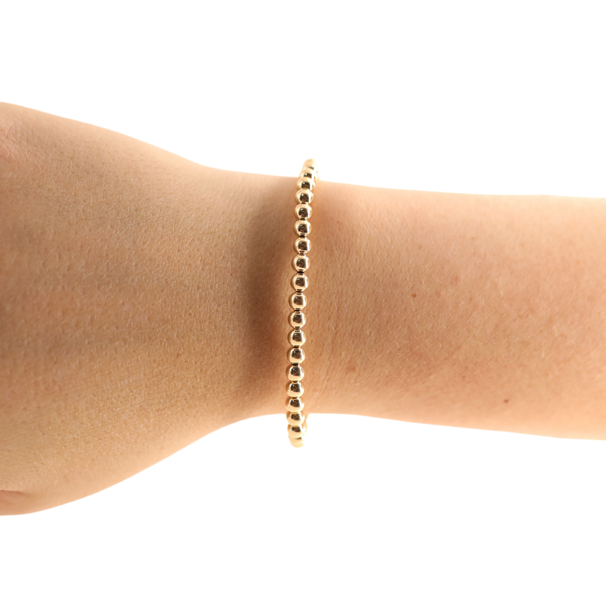 4MM Gold Beaded Bracelet | Petite