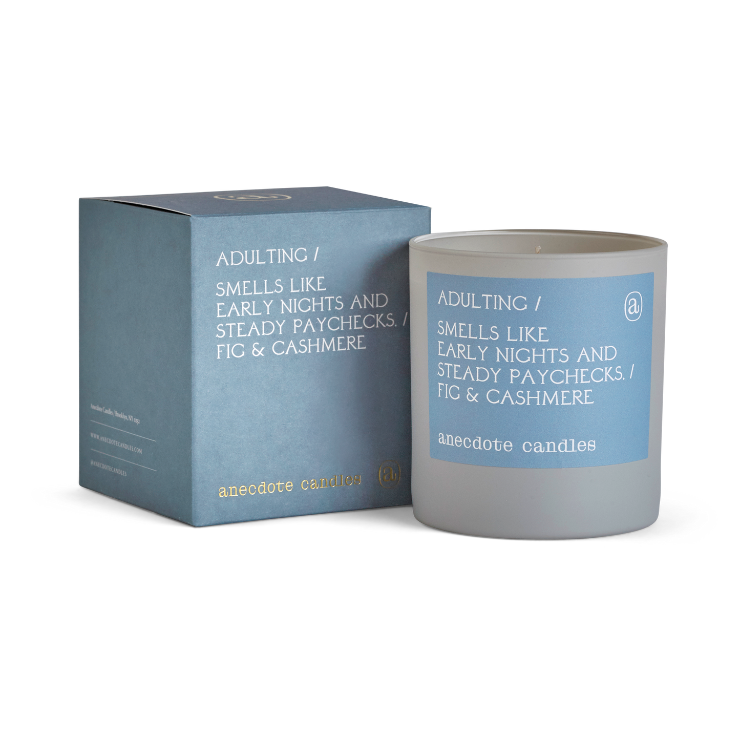 Anecdote Candles - Adulting (Fig & Cashmere) Candle: 9 oz boxed
