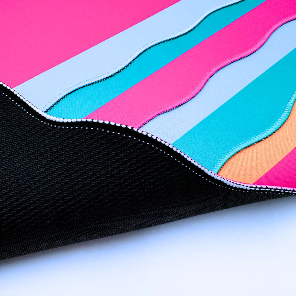 My Fair Mahjong - MINI MAHJONG MAT  |  Orange Center- Pink Scallop