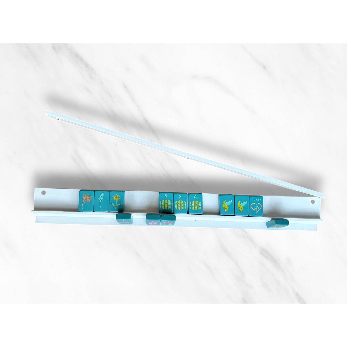 Peace Love Mahjong - Mahjong Racks & Pushers (Set of 4): French Blue