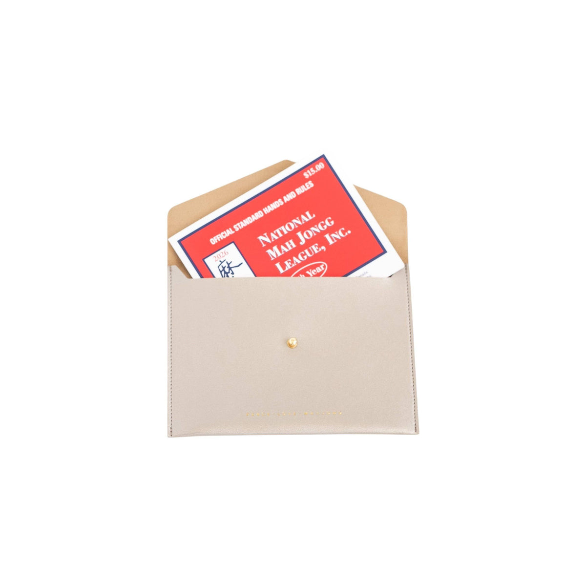 Peace Love Mahjong - Card Clutch: Metallic - Large Size