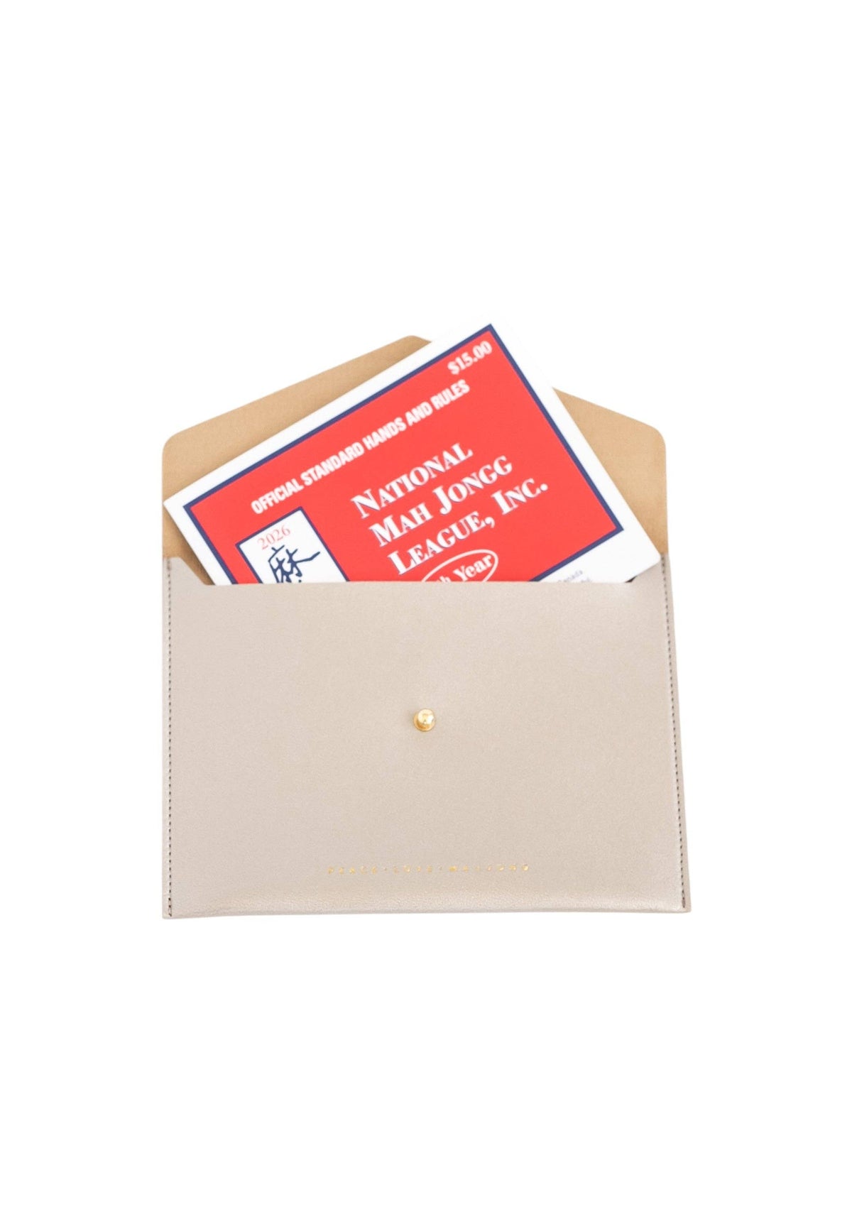Peace Love Mahjong - Card Clutch: Hunter Green
