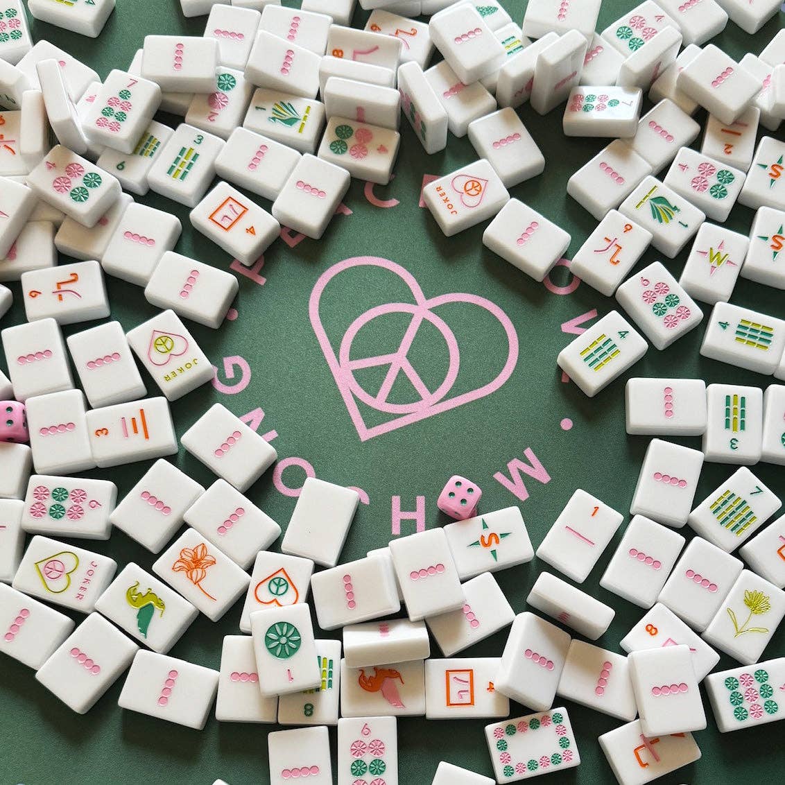 Peace Love Mahjong - OG Mahj Tiles - Vibrant Vibes Tiles: Vibrant Vibes