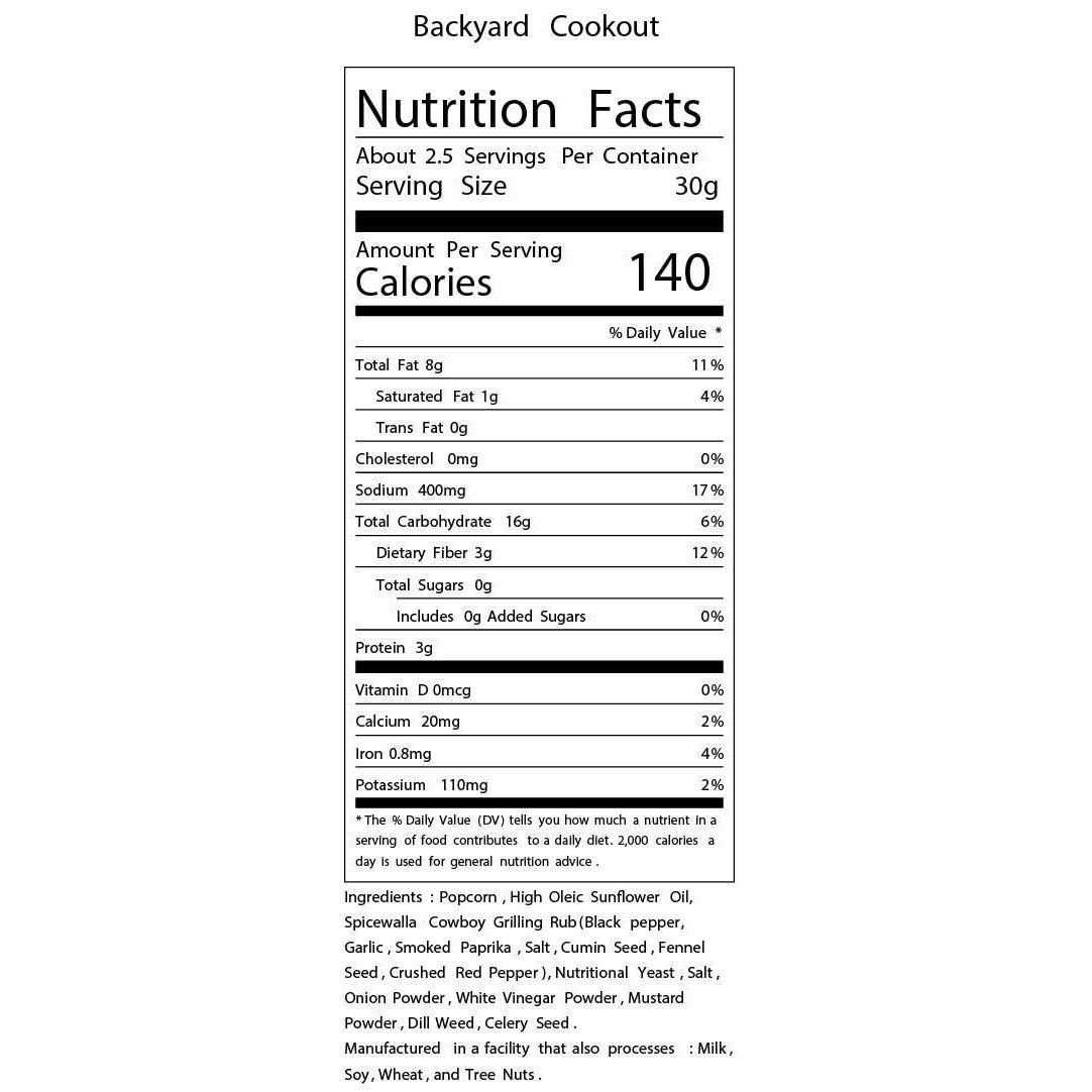 Poppy Hand-Crafted Popcorn - Backyard Cookout Popcorn