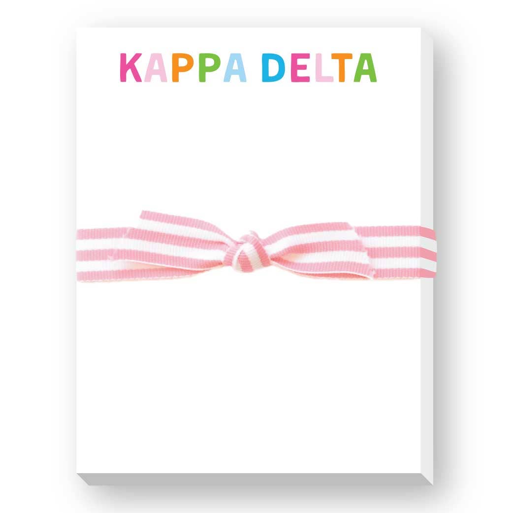 Donovan Designs - SORORITY GREEK RAINBOW MINI NOTEPAD: GAMMA PHI BETA