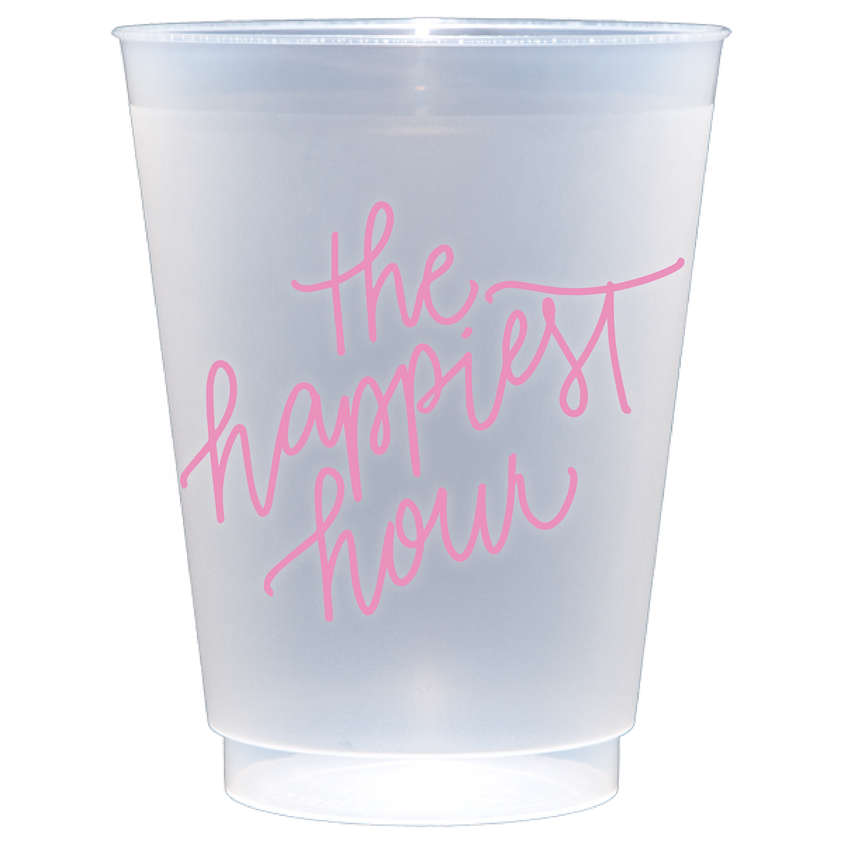 The Happiest Hour - Pink | Frosted Acrylic Cup