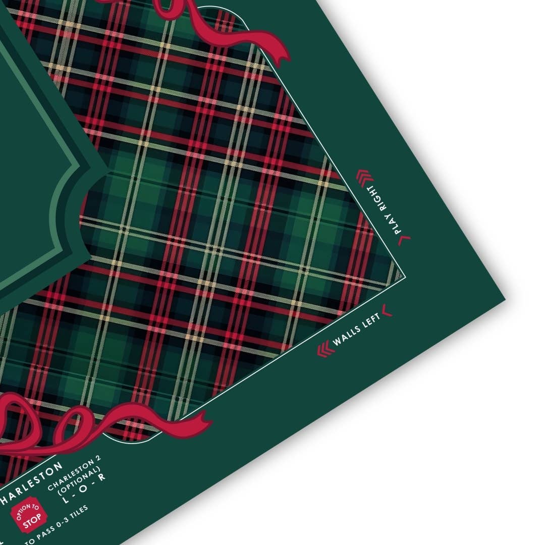 Anders Ruff Design Co. - NEOPRENE Evergreen & Tartan Mahjong Mat | Holiday Christmas