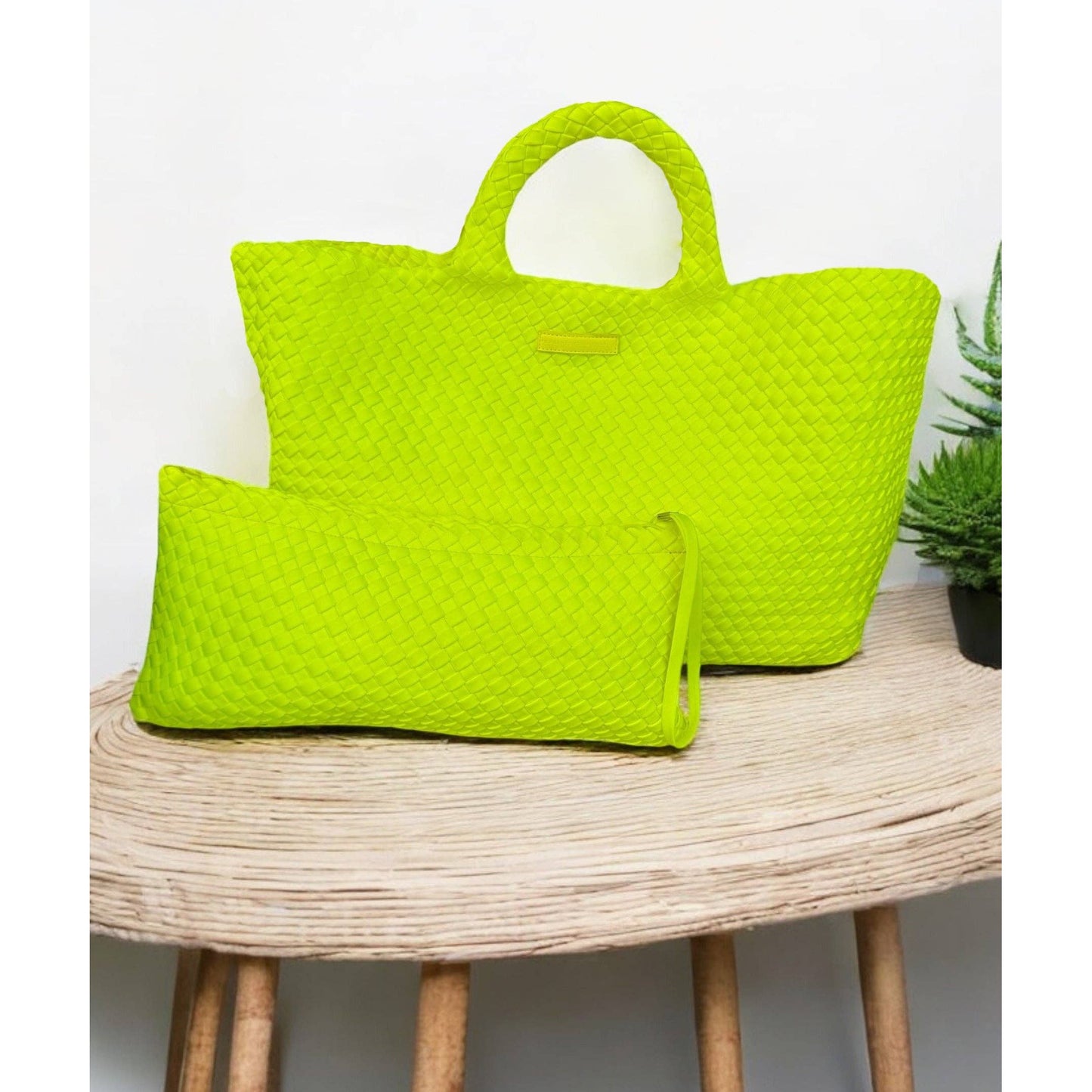 Peace Love Mahjong - Woven Mahjong Carryall -: Navy
