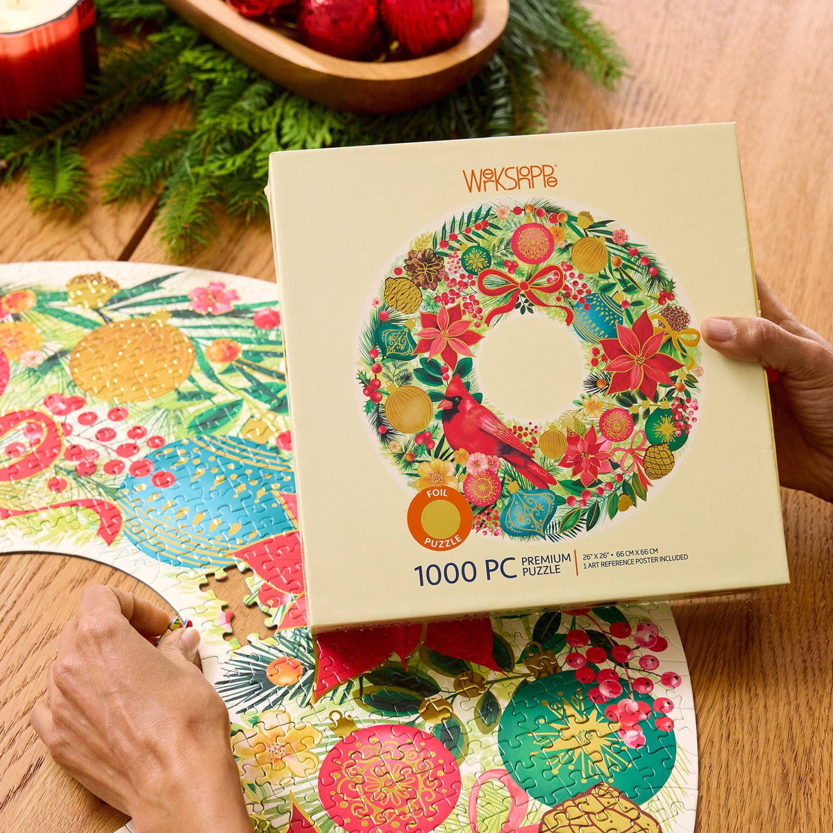 Holiday Wreath Christmas Puzzle